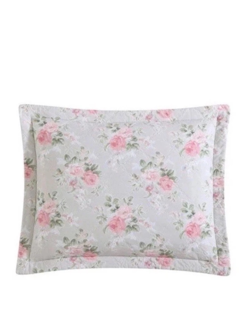 * Laura Ashley Full/Queen Melany Pink Floral Reversible QUILT 3pc Set & BedSkirt - Picture 6 of 14